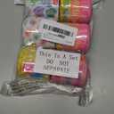 6 Rolls 30 Yards Valentine's Day Ribbons Conversation Heart Wired Wrapping Crafts Valentine Edge Ribbon Wreath Decorations for Gift Wrap DIY Crafts Wedding Birthday Party Decoration (pink, purple, yellow, green, red)