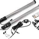 WeiSen 2PCS UTV 1FT Fat COB Whip Light with Pro-fit Roll Cage Whip Light Mount and Plug & Play Adapter Compatible with Polaris General Ranger Defender Commander Maverick Sport Trail
