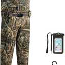 TIDEWE Chest Waders, Hunting Waders for Men with 800G Insulation, Waterproof Neoprene Bootfoot Wader, Realtree Max 7, Size 9