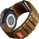 Bandletic 20mm Band Compatible with Samsung Galaxy Watch 7/6/5/4 44mm 40mm/FE 40mm/6 Classic 47mm 43mm/5 Pro/4 Classic/3 41mm, Military Rugged Nylon Sport Strap Large