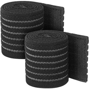 Geiserailie Ice Pack Strap Stretchable Reusable Belt Extender Straps, Elastic Hook and Loop Extension Straps Add Length to Most Packs for Ice Bag Hot Cold Therapy, Multiple Uses (2 Pcs,27.6 x 2 in)