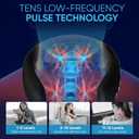 Electric Neck Massager with Heat - 10 Modes & 16 Levels, Portable for Travel, Perfect for Relaxation, Black