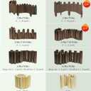 Wood Garden Edging for Landscaping  Decorative Round Log Border for Flower Beds, Pathways, and Lawn Edging, Natural Solid Pine with Durable Twine Connection (5.9" H x 35" L, 2 Pack)