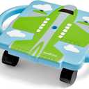 hand2mind Green Plane Glider Scooter Board, Floor Scooter Board, Gross Motor Toys, Kids Exercise & Physical Education Equipment, Playground Toys, Indoor Active Play, Toddler Outdoor Activities