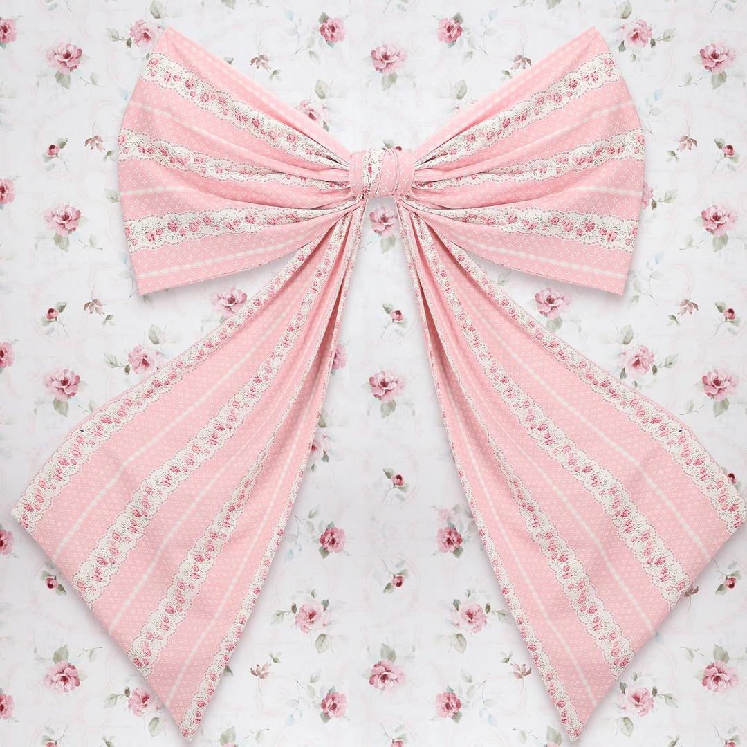 Knitgrip Large Pink Bows for Decoration 30 x 48 Inches Bow Wall Decor Coquette Party Backdrop for Coquette Bachelorette Decorations Shower Bridal Supplies