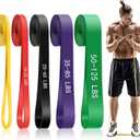 Pull Up Assistance Bands, 5-Level Resistance Bands for Working Out, Pull Up Bands for Men & Women, Exercise Bands for Full-Body Training, Fitness, Physical Therapy, Stretch Workout Bands at Home, Gym