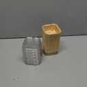 Roppolo 50 Pcs 5 Oz Baking Pans with Clear Lid, 2.5 Inch Kraft Paper Square Cupcake Cups, Mousse Cake Liner, Disposable Container For Oven