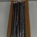 Black Curtain Rods for Windows 66-120Inch(5.5-10ft) Heavy Duty French Return Rod, Wrap Around Blackout Curtain Rods, Long Adjustable Room Darkening Drapery Rod for Bedroom, Living Room Outdoor Patio