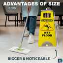 Caution Wet Floor Sign, 24 Inch Folding A Frame Double Sided, 2 Pack