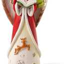 7.3 Inch Christmas Angels Figurines, Resin Faceless Angel Statue Table Top Decorations for Home, Holiday Indoor Tabletop Centerpiece Mantel Shelf Decor,1 Pack