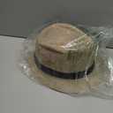 Unisex Classic 1920s Fedora Hat Short Brim Panama Trilby Hat Casual Jazz Cap for Men Women (Medium-Large, Beige)