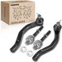 A-Premium Set of 4, Front Inner & Outer Tie Rod End Kit, Compatible with Honda Accord 2003-2007, Acura TSX 2004-2008