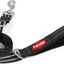 Adjustable Dog Leash with Soft Padded Handle, Reflective Long Lead for All Breeds Dogs, Heavy Duty Long Line Leash for Dog Walking and Training (Black-L) (L(1IN*45-79IN))