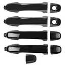 Gledewen 4 PCS Exterior Door Handle Front Rear Driver Passenger Side, Compatible with 2012 2013 2014 2015 2016 2017 Toyota Camry, Replaces# 6921106090 6925006020C0, Smooth Black