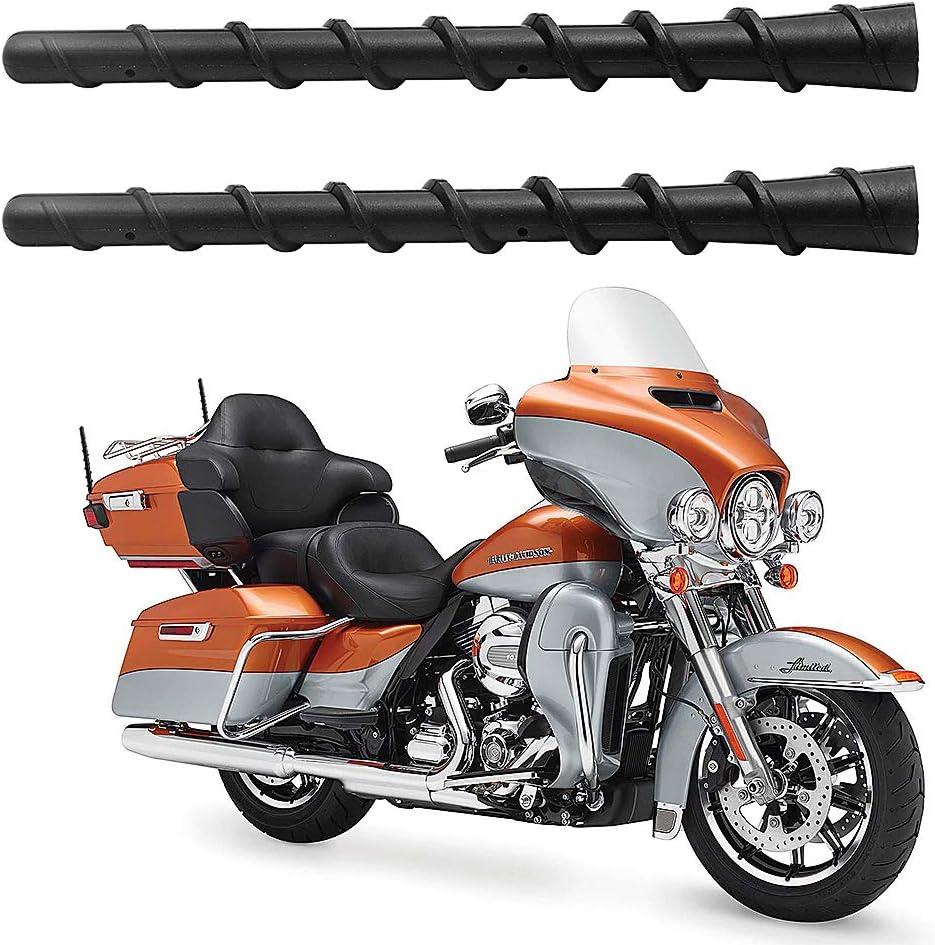 2 Pack 7 inch Spiral Antenna for Harley Davidson Motorcycles 1989-2026 Touring Electra Road Street Glide Trike Ultra Classic CVO, Rubber Antenna Replacement for FM/AM Reception