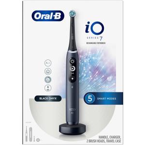 Oral-B iO Series 7 Electric Toothbrush with 2 Replacement Brush Heads, Black Onyx