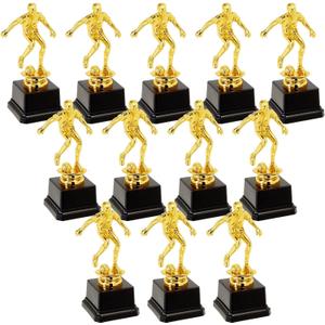 Juvale 12 Pack Small Gold Soccer Trophies for Team Award Ceremonies, Championship Games, Sports Competitions (2.5 x 6 in)