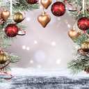 AIIKES 6x9FT Christmas Backdrop for Photography - Vinyl Snow Photo Backdrop Home Party Decoration Photo Booth Studio Props 11-346