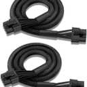 2 Pack of PCIE Cable for Seasonic, PSU 8 pin Male to Dual PCIe 8pin (6+2) Male Power Supply for Seasonic Modular Power Supply (65cm)