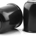 2Pcs 3.19inch Trailer Wheel Center Caps Push Through 3.19" Bore 3.78" Tall Hub Cap for Truck SUV RV Wheel Rim, High Gloss Black Wheel Cover