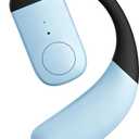 Xmenha F22 Blue Single Bluetooth In Ear Wireless Bone Conduction Headphones with Earhook, Open Ear Bud, IPX5 Water Resistant, 15H Playtime, Bluetooth 5.3
