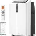 TECXERLLON 16,000 BTU Portable Air Conditioner with App & Remote Control, Cools up to 850 Sq. Ft., 4-in-1 Smart AC Unit with Dehumidifier, Fan, Sleep Mode, Self-Evaporating Design & Window Kit
