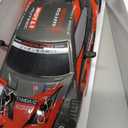 Remote Control Car RC Drift Car 1:16 Scale 4WD RC Vehicle with LED Lights 2.4GHz 30km/h RTR High Speed Racing Sport Toy for Adults Boys Girls Kids Gift 2Pcs Rechargeable Battery (Red)