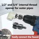 Electric Drill Compatible PVC Pipe Threader Kit, PVC Pipe Threader with 3 Dies, 1/2", 3/4", 1",PVC Thread Maker Tool for Electric Drill - Plastic Pipe Tap Die Set, Pipe Threader Kit (Set A+B)