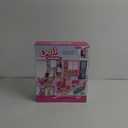 Doll House Portable & Foldable Dollhouse w/ 60+ Pcs & 2 Dolls, Play House Toy with Bedroom Bathroom Kitchen Furniture Playset, Playhouse Birthday Gift for Girl Kid Toddler