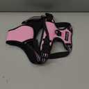 Eagloo Dog Harness for Large Dogs, No Pull Service Vest with Reflective Strips and Control Handle, Adjustable and Comfortable for Walking, No Choke Pet Harness with 2 Metal Rings, Pink, L