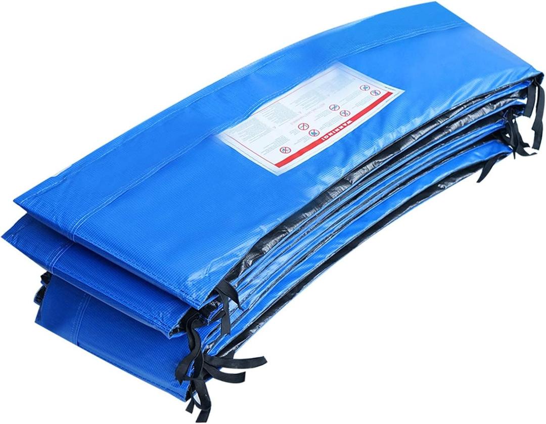 15FT/14FT/12FT Trampoline Safety Pad, Universal Replacement Trampoline Springs Cover, Trampoline Accessories Fits 15FT/14FT/12FT Frames, No Holes for Pole, Water-Resistant (Blue)