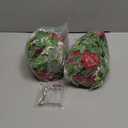 Dolicer 2Pcs 13Ft Artificial Eucalyptus Garlands with Flowers - 8 Roses, Faux Floral Greenery Garlands with 13Ft String Lights Fake Flowers Vines for Wedding Table Centerpieces Arch Party Decor (Red)