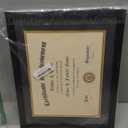 ELSKER&HOME 8.5x11 Certificate Frame - Classic Black Color Frame - Displays Diploma 8.5x11 Inch with Mat - 11x14 Inch Without Mat - For Document/Photo(Double Mat - Matte Black with Gold Rim)