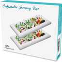 Jasonwell Inflatable Serving Bars Ice Buffet Salad Serving Trays Food Drink Holder Cooler Containers Indoor Outdoor BBQ Picnic Pool Party Supplies Luau Cooler w Drain Plug