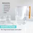 Soma by Full Circle 10-Cup Water Filter Pitcher - Beautiful Water Dispenser with Sustainable Bamboo Handle, Coconut Shell Activated Carbon Filter