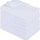 SINLAND Sublimation Blank Towels Kitchen Towel Fast Drying Tea Towel Polyester Dish Towels for Drying Dishes 16 Inch X 24 Inch 10 Pack White
