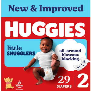 Huggies Size 2 Diapers, Little Snugglers Baby Diapers, Size 2 (1218 lbs), 29 Count