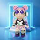 DAHONPA Rock Girl Bear Micro Building Blocks Set (7220 Pieces) Gift for Adults and Kids