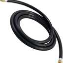 14FT 3/4" NPT Fuel Transfer Hose W/360° Swivel Connector Copper Fitting High Pressure (300 PSI), Compatible Fuel Nozzle Fuel Transfer Pump for Gasoline,Diesel,Biodiesel Ethanol Blends,Methanol Blends