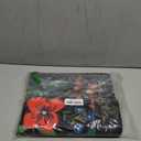 Terrug 2x3 Green Floral Area Rug for Entryway, Boho Machine Washable Throw Rugs with Non-Slip Blacking for Kitchen, Small Flower Carpet for Bedroom Front Door Laundry Floor Decor