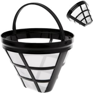 Reusable 4 Cone Coffee Filter, Permanent Filter Basket for 8-12 Cup Coffee Makers, Filter #4 Cone Coffee Filter for Brew Coffee Maker, Permanent Filter for Coffee Bar Brewer Accessories, 2 Packs