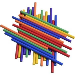 HILAZA 30 Pieces Rhythm Sticks for Kids Bulk, 12 Inch Wood Music Lummi Stick, 6 Colors (Multicolour)