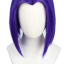 Codeven Short Hair Wigs Halloween Costume Cosplay Wig for Women (purple)