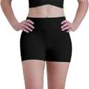 Women's Biker Shorts - High Waisted Yoga Gym Workout Running Shorts with Tummy Control (S)