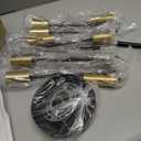 DELIPOP Sputnik Light Fixture, 6-Light Black Gold Dining Room Light Fixture, Mid-Century Modern Ceiling Light Fixture for Living Room, Kitchen, Dining Room, Bedroom