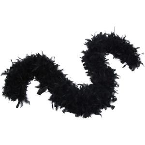 Fukang Feather Turkey Chandelle Feather Boa 72'' 100 Gram (Black)