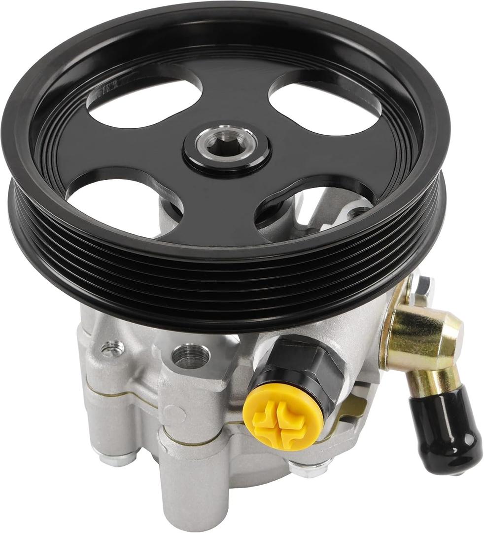 Power Steering Pump with Pulley Compatible with 2000-2006 Toyota Tundra, 2001-2007 Sequoia, 4.7L V8, Replaces #21-5264, 44310-0C030