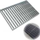 Galvanized Steel Outdoor Drain Grate, Metal Heavy Duty Sewer Drain Grate for Yard Garden, Replacement Silver Driveway Concrete Floor Channel Grate, Catch Basin Drainage Cover (20x40in)