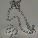  Super Heavy Duty - Stainless Steel - with S Hooks + Links Chain  58"