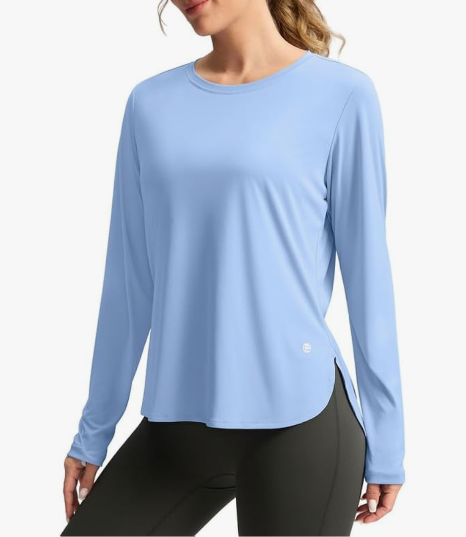 Women's Sun Shirts UPF 50+ Long Sleeve UV Protection Shirt Lightweight Quick Dry Workout Hiking Tops for Women, M